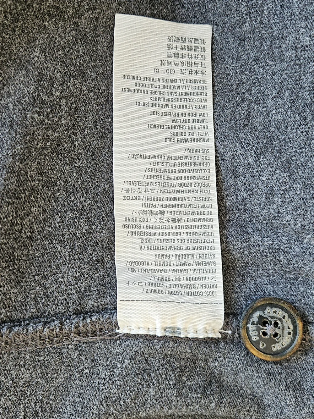 Abercrombie & Fitch Charcoal Henley Pullover - Picture 7 of 7